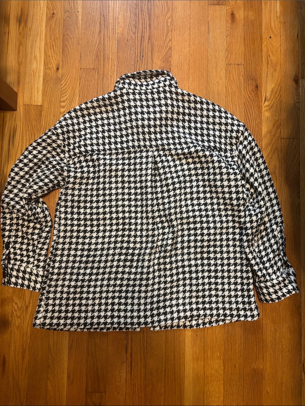 A New Day Black/Cream Houndstooth Button Down Jacket - Picture 9 of 9